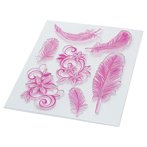 fomccu Silikon Federn Muster Stempel für DIY Craft Scrapbooking Dekorieren 1 Set - 4