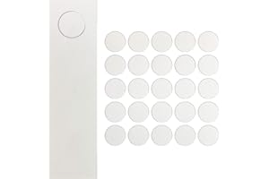 ‎DECOMEISTER DecoMeister Selbstklebende Abdeckkappen für Möbel Möbelpflaster Aufkleber Klebepunkte Bohrloch Abdeckung Schraubenabdeckung Ø 14mm Durchmesser à 25 Stück Weiß Matt