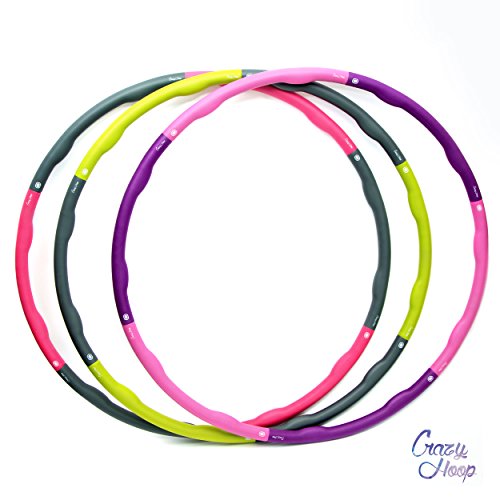 Crazy Hoop Medium Pro Hula Hoop Reifen Fitness-Reifen, 1,5kg Reifen mit Schaumstoff, zum abnehmen - 5
