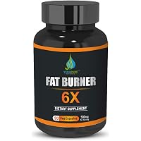VedaPure Natural Fat Burner 6X With Green Tea, African Mango, Green Coffee Bean & Garcinia Cambogia Extract, Weight Loss supplement for men and women- 90 Capsules