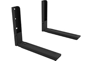 AVF Steel Universelle wandmontierte Mikrowellenhalterungen in Schwarz (2er-Set)