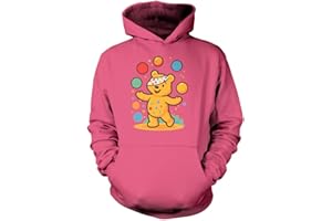 HotScamp Kids Spotty Hoodie - Childrens Spots Top Juggling Bear Kid Hoodie Spotty Day Friday Unisex School Charity Sweatshirt