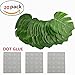 Produktbild Asien Hawaii Tropical Palm Leaf Set enthlt 20 PCS mittlere Gre Bltter und DREI Blttern Dot Kleber für Luau Dschungel-Strand-Thema-Partei Artificial Blatt Palm Dekoration