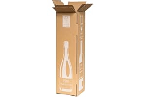 KARTON-BILLIGER 10x Flaschenversandkarton ECO für 1 Weinflasche Weinkarton Flaschenversand PTZ Zertifikat DHL
