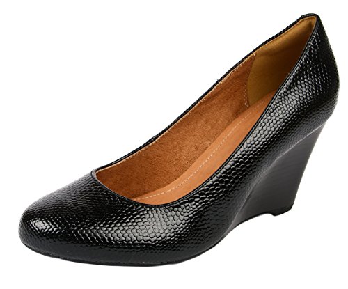 Clarks Womens Casual Clarks Elsa Purity Synthetic Shoes In Black Standard Fit Size 8