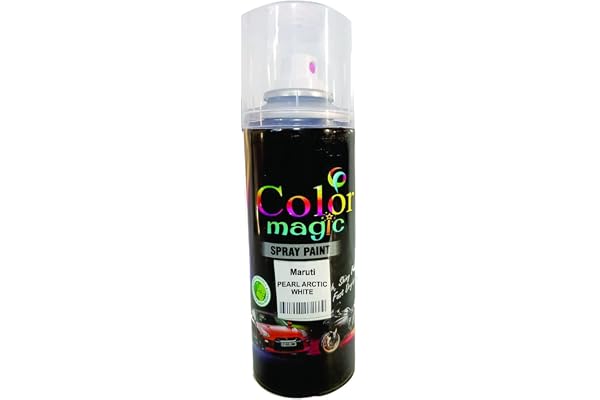 colormagic Maruti Suzuki Car Pearl Arctic White Spray Paint For -Ertiga, Baleno, Brezza, Swift,Swift Dezire, S-Cross,Ignis - (Pearl Arctic White, 220 Ml) Spray Paint