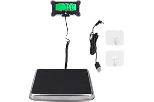 Fafeicy Gewicht Elektronische Plattformwaage, 0,05 Kg 200 Kg Genauigkeit Edelstahlwaage mit 3 Einheitenanzeige (kg, lb, oz), für das Paketversandgeschäft