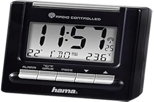 Hama Digital Alarm Clock Radio S Black