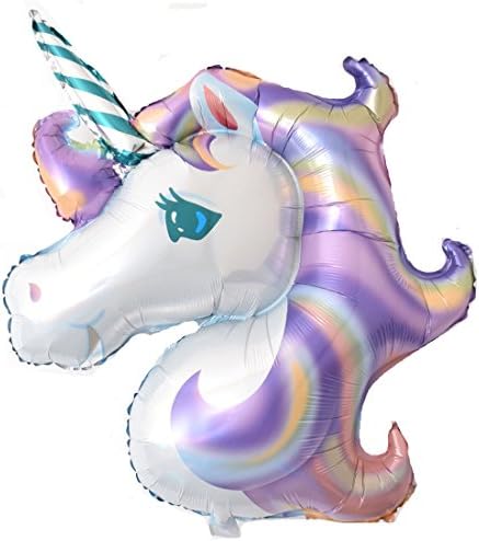 Gumrun Cute Unicorn Large Balloon Kids Birthday Party Decoration Unicorn Gifts Christmas Gift Decoration (Purple)