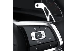 ‎HIGH FLYING HIGH FLYING Lenkrad Schaltwippe Dekor 2 Stück für Golf 7 MK7 GTI R/Polo GTI 6R 6C (Silber)