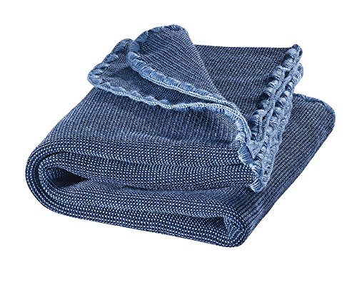 Preisvergleich Produktbild Disana Melange-Babydecke Wolle, Größe: 80x100 cm (blau)