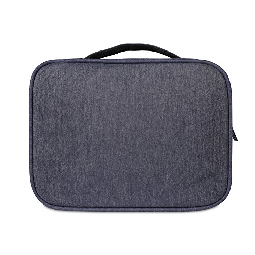 BUBM Mehrfachfunktion Kabelorganiser Tasche Reisetasche mit Doppelschichten für Elektronische Zubehöre wie Netzteil, Maus und USB Stricks(Groß, Dunkelblau) - 7