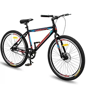 Geekay Hashtag 27.5t 29t Single Speed Steel Frame 17 inches Dual disc Brake WithoutGear Mountain bike/Bicycle for Unisex Adults Ideal Height 5.7inch-6Ft+ Age 13Year& Above(92% Assembled Rest Easy Self-Assembly)