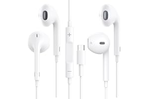 LUREGIRL 2 Pack USB C Headphones for Galaxy S23 S22 S21 Ultra FE,In Ear Type C Earphones Wired HiFi Stereo Noise Cancellation Earbuds with Mic+Volume Control for iPad Pro/Air/Mini, Huawei,Google Pixel,OnePlus