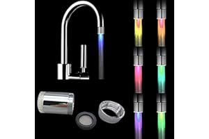 Colorido grifo de agua LED,7 couleurs changeantes robinet d'eau robinet lumineux à LED embout de robinet(paquete de 2)