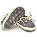 ESTAMICO Baby Denim Lace-up Crib Shoes Gray 6-12 Months