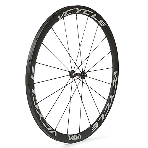 VCYCLE 700C Carbono Bicicleta Ruedas 38mm Tubular UD Mate Ultra Ligero Shimano o Sram 8/9/10/11 Velocidades