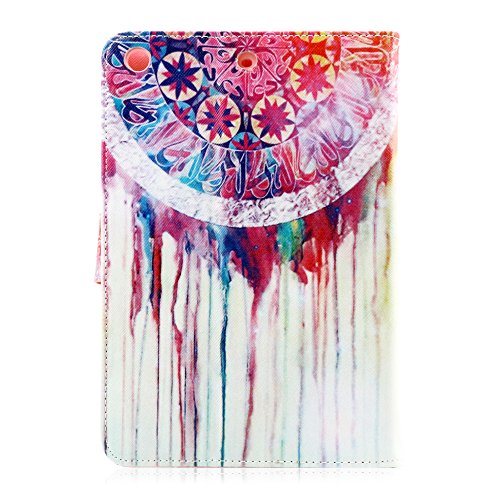 iPad Mini 3 Hülle, Deenor Painted Campanula Pattern PU Leder Abdeckung Stand Flip Schutzhülle Hülle für Apple iPad Mini 1/2/3 Generation. (Painted Campanula) - 3