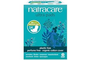 Natracare - Compresas Ultra Regular con Alas - Producto Natural - Ideal para Flujo Menstrual Poco Abundante - Para Pieles Sensibles - Absorbentes y Finas - Aptas para Veganos - 14 Compresas