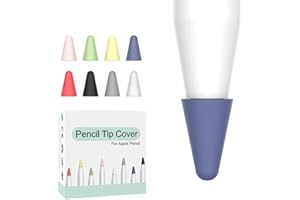 BAIJ Zapasowe końcówki kompatybilne z Apple Pencil, 8 opakowań wymiennych końcówek kompatybilny z Apple Pencil 1 i drugiej generacji silikonową osłoną na stopki do iPada Pro Muticolor