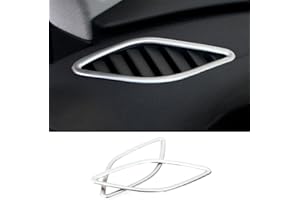 HIGH FLYING 2012-2019 pour A3 8V Sortie d'air Tableau de Bord Climatiseur Coque Coupez Accessoire Auto 2 pièces (Acier Inoxydable)