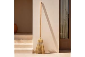 CATRAL Escoba De Mijo Natural 135 Cm | Limpieza Sostenible Y Eficaz | Ideal para Interior Y Exterior | Nortene