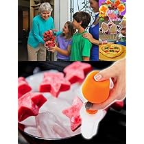 Obstformer-Set – 6 Formen (Herz, Stern, Blume Usw.) Mit Werkzeug & Spießen | Für Lustige Snacks & Deko
