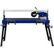 Scie à Eau Pour Carrelage 600W - Table 330x360mm - Profondeur 35mm - 2 Lames Diamantées 180mm Incluses