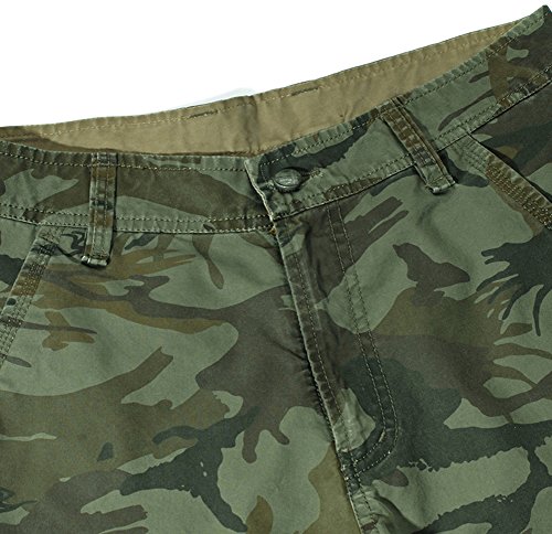 Mochoose Herren Sommer Casual Camouflage Baumwoll Twill Cargo Shorts Multi Taschen Outdoor Tragen Hosen - 3