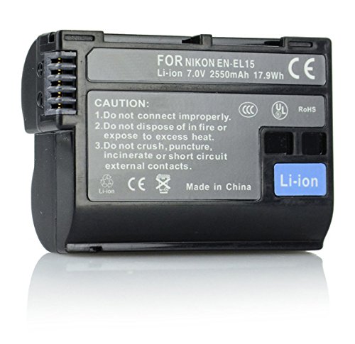 Pixtic - Batterie Accumulateur lithium-ion remplacement EN-EL15 ENEL15 haute capacit pour Nikon DSLR D7000 D7100 D7200 D600 D800 D800E D610 Nikon 1 V1 Li-ion 2550mAh 7 0V Pixtic - Batterie Accumulateur lithium-ion remplacement EN-EL15 ENEL15 haute capacit pour Nikon DSLR D7000 D7100 D7200 D600 D800 D800E D610 Nikon 1 V1 Li-ion 2550mAh 7 0V
