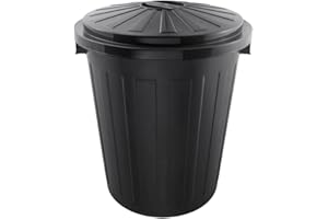 keeeper Supermax-Bac avec couvercle, polypropylène, 50 l, 50 x 55 x 50 cm, Mats, gris graphite