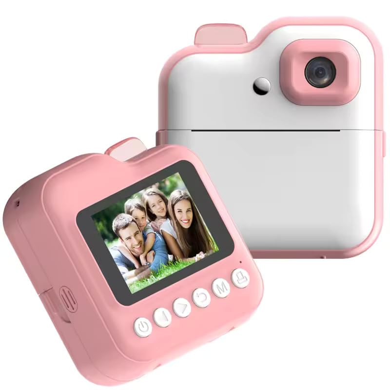 Zinnia Instant Print Camera for Kids, 48 MP Photo & 1080P Video Recoding Instant Camera for Photography, BT & AAP Control Ins