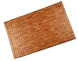 Badvorleger Bambus Holz Badematte 88x60  honigfarben