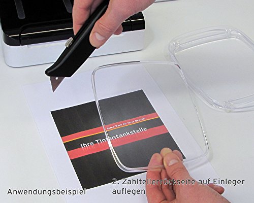 Zahlteller aus hochwertigem Acryl für Theke am POS, als Geldteller Kassierteller Bezahlteller Geldschale mit Werbemöglichkeit - 3