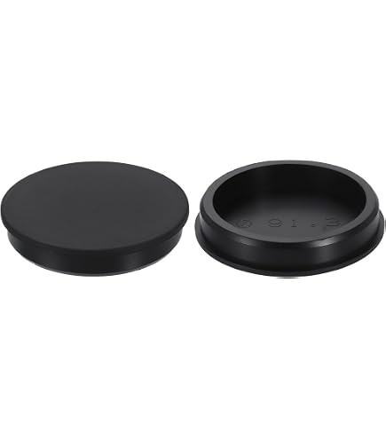 QUARKZMAN 8Stk. Silikonstopfen, Gummi Runde Einrasten Verriegelungslochstopfen für 30-33mm Loch, Lochstopfen Wasserdichter Lochstopfen für Metallrohr, Möbel-Endkappen-Einsätze, Schwarz