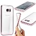 Produktbild Urcover® Samsung Galaxy S7 Edge Handyhülle Rosa | TPU Silikon Schutzhülle durchsichtig | Spiegelrand Hülle Transparent | Slim Cover Tasche | dünne Schale | Back-Case flexibel | Smartphone Zubehör