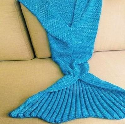 The Little Mermaid Hair Pin summer beauty blanket fish tails' Sha quarter empty fish tail quilt children ? ,140cmx70cm, blue