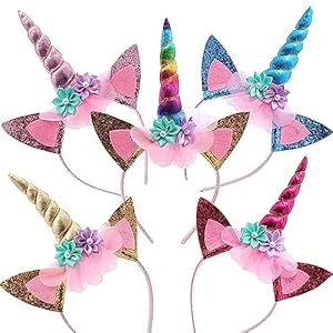 Diadema de Unicornio, 5 Unidades,