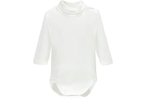 Ellepi Body de manga larga cálido algodón recién nacido cuello alto niña niño meses años blanco crema rojo azul gris negro azul