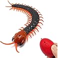 Tipmant High Simulation Cute Large Size RC Centipede Scolopendra Infrared Remote Control Vehicle Car Electric Toy Rechargeable Battery Included (Dark green)