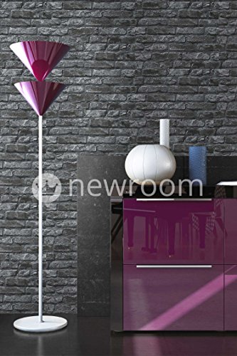 Steintapete in Schwarz | schöne edle Tapete im Steinmauer Design | moderne 3D Optik für Wohnzimmer, Schlafzimmer oder Küche inklusive der Newroom-Tapezier-Profi-Broschüre, mit Tipps für perfekte Wände - 2