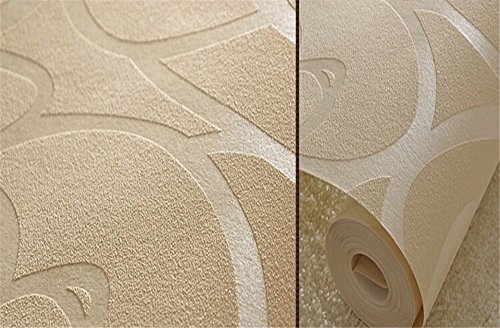 ufengke Vliesstoff Beflockung Bronzing Romantische Rose Blume 3D Muster Tapeten Wandbild Für Wohnzimmer Schlafzimmer TV Ehe Raum Hintergrund - 3