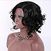 Produktbild YUSHI kurz Locken Perücke Mode Ms. schwarz Beugung Hochtemperatur Synthese Party Party Natur Haar