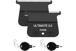 COSYONALL FX707Z Lot de 2 lames de rechange pour tondeuse BaBylissPRO FX787 & FX726 DLC pour lames de tondeuse BaByliss