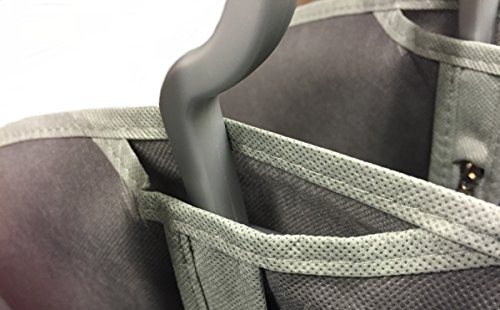 LS Design 2x Reise Kleidersack Kleiderschutzhülle Kleiderhülle 60×135 cm Vlies Grau Anthrazit - 3