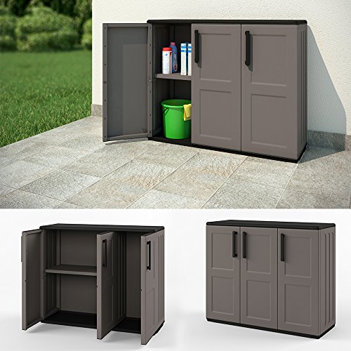 Kunststoffschrank Werkzeugschrank Putzmittel Schrank Kunststoff 84×102 cm Grau - 4