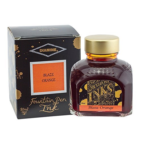 diamine Ink Blaze Naranja, De Tinta, tinta de texto en cristal de tinta, 80 ml