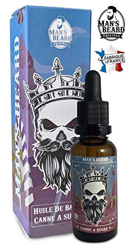 Man's Beard - Huile de barbe parfumée 30ml - Senteur Canne A Sucre - Pour l'Entretien et le Soin de Barbe - Fabrication Française