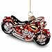 Produktbild SIKORA BS1 Glas Deko Figuren Weihnachtsbaum Schmuck - viele Motive, Farbe:BS222 rot - Motorrad Harley