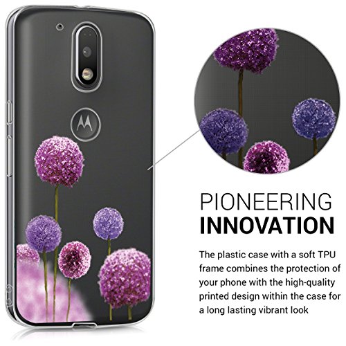 kwmobile Funda para Motorola Moto G4   Moto G4 Plus - Carcasa Protectora de  TPU  con dise  o de Flores moradas en  Rosa Fucsia Violeta Transparente  reviews kwmobile Funda para Motorola Moto G4   Moto G4 Plus - Carcasa Protectora de  TPU  con dise  o de Flores moradas en  Rosa Fucsia Violeta Transparente